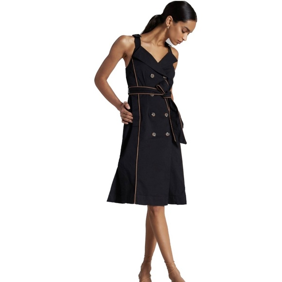 Anthropologie Maeve Trench Midi Dress - Picture 1 of 13